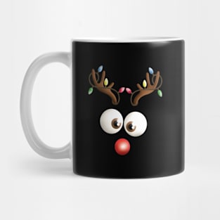 Reindeer Face Illustration Mug